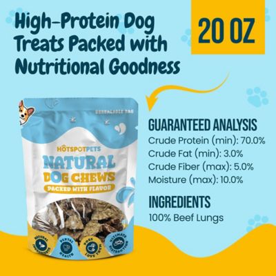 Image showing  Dehydrated Beef Lungs Dog Chew Treats, 20 oz.