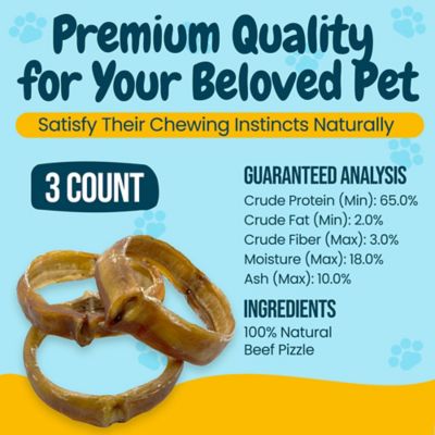 Image showing  Bully Stick Rings Beef Flavor Dog Chew Treats, 3 ct.