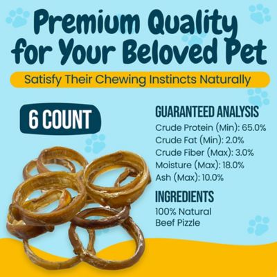 Image showing  Bully Stick Rings Beef Flavor Dog Chew Treats, 6 ct.