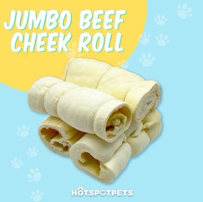 Image showing  Jumbo Beef Cheek Roll Natural Flavor Dog Chew Treats, 8 ct.