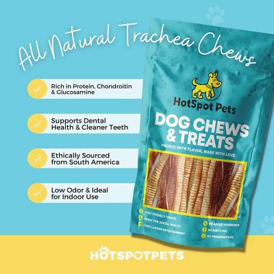 Image showing 5 th Hotspot Pets Whole Trachea Tubes Beef Flavor Dog Chew Treats, 6 ct.