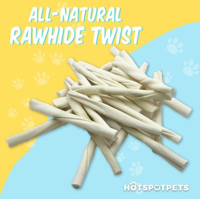 Image showing  All-Natural Rawhide Twists Dog Chew Treats, 100 ct.