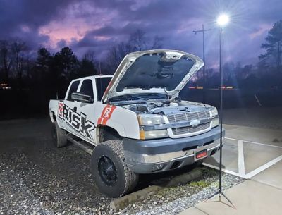 Image showing 8 th STKR Concepts 1,200 Lumen FLi-PRO Telescoping Canopy Light with 8 ft. Extension and Removable Flashlight