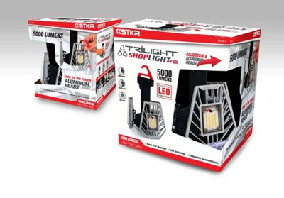 Image showing 8 th STKR Concepts 5,000 Lumen Trilight Shoplight V2 Garage Work Light, Home, Auto, More