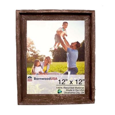 Barnwood USA 12 in. x 12 in. Rustic Farmhouse Signature Series Wooden Picture Frame, Espresso
