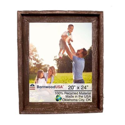 Barnwood USA 20 in. x 24 in. Rustic Farmhouse Signature Series Wooden Picture Frame, Espresso