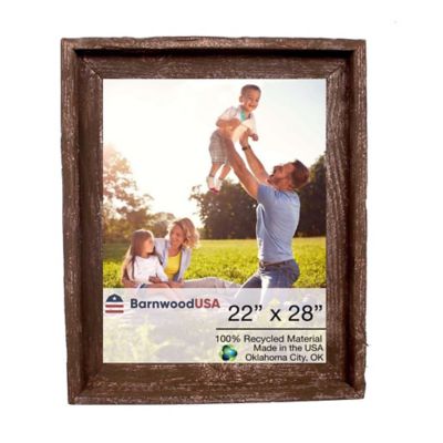 Barnwood USA 22 in. x 28 in. Rustic Farmhouse Signature Series Wooden Picture Frame, Espresso