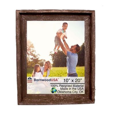 Barnwood USA 10 in. x 20 in. Rustic Farmhouse Signature Series Wooden Picture Frame, Espresso