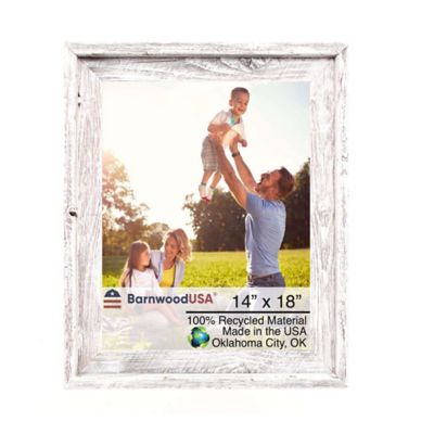 Barnwood USA 14 in. x 18 in. Rustic Farmhouse Signature Series Wooden Picture Frame, White Wash