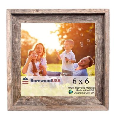 Barnwood USA 6 in. x 6 in. Rustic Farmhouse Signature Series Espresso Wooden Picture Frame, Weathered Gray