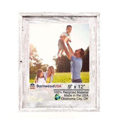 Barnwood USA 9 in. x 12 in. Rustic Farmhouse Signature Series Wooden Picture Frame, White Wash