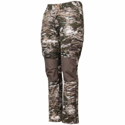 Huntworth Women's Classic Fit Mid-Rise Ketchikan Heavyweight Windproof Softshell Lined Hunting Pants, Tarnen Camo