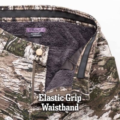 Image showing 5 th Huntworth Women's Classic Fit Mid-Rise Ketchikan Heavyweight Windproof Softshell Lined Hunting Pants, Tarnen Camo