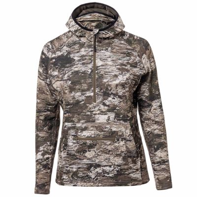 Image showing 1 th Huntworth Women's Shelton Midweight 1/2-Zip Hoodie with Face Mask, Grid Fleece