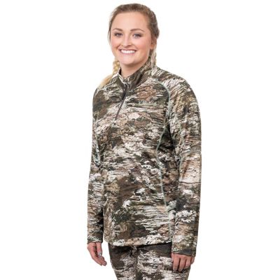 Image showing  Women's Gadsden Lightweight Pique Knit 1/4-Zip Hunting Pullover, Tarnen Camo