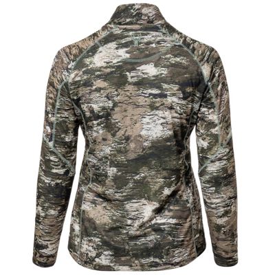Image showing 3 th Huntworth Women's Gadsden Lightweight Pique Knit 1/4-Zip Hunting Pullover, Tarnen Camo