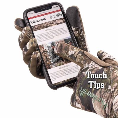 Image showing 4 th Huntworth Women's Ansted Midweight Plush Fleece-Lined Hunting Gloves, 1 Pair