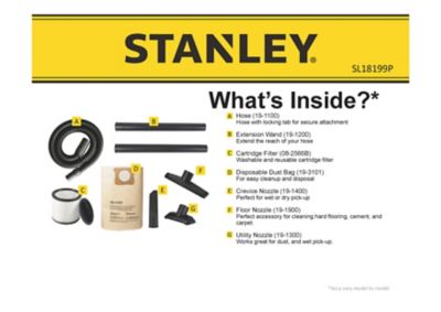 Image showing  12 gal. 5.5 HP Poly Portable Wet/Dry Stanley Vacuum, SL18199P