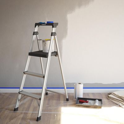 Image showing 5 th COSCO 225 lb. Capacity Aluminum 3-Step Step Stool, 5 ft.