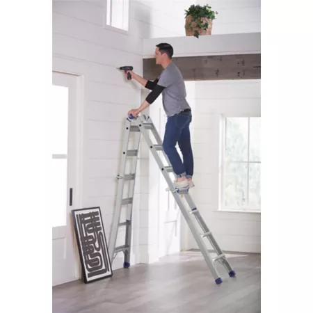 COSCO Articulating Ladder 300 lb Capacity 18 ft Reach Ladder Racks