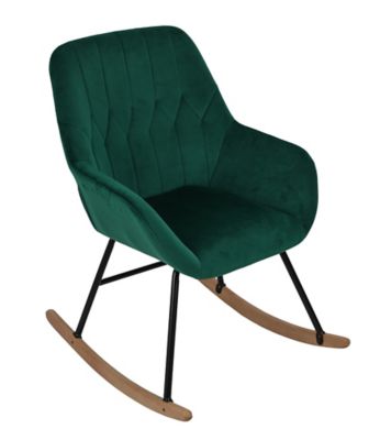 Image showing  Upholstered Velvet Rocking Chair, Green