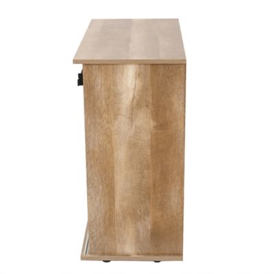 Image showing  Natural Oak Finish Manufactured Wood Wine and Storage Cabinet, WHIF1344