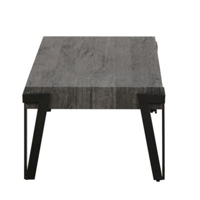 Image showing  Rectangular Manufactured Wood and Metal Coffee Table, 43 in., Gray Oak