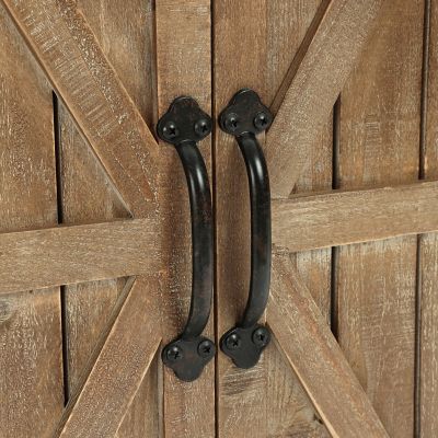 Image showing  Wood Farmhouse Storage Wall Cabinet with 2 Sliding Doors