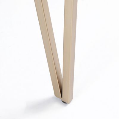 Image showing  Rectangular Manufactured Wood Veneer and Metal Coffee Table, 46 in., Black/Gold