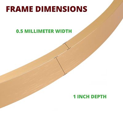 Image showing  Sage Round Brushed Gold Aluminum Modern Wall Mirror, 24 in. x 24 in.