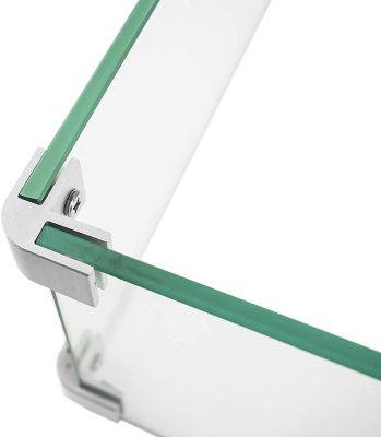 Image showing  Rectangular Outdoor Fire Pit Table Glass Wind Guard