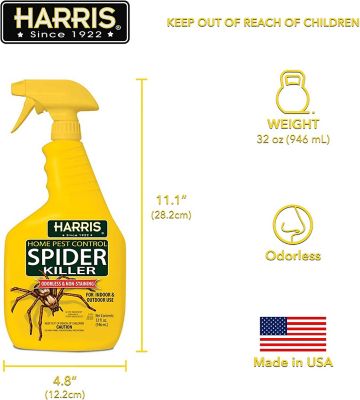 Image showing 5 th Harris 32 oz. Spider Killer, Liquid Spray with Odorless and Non-Staining Formula