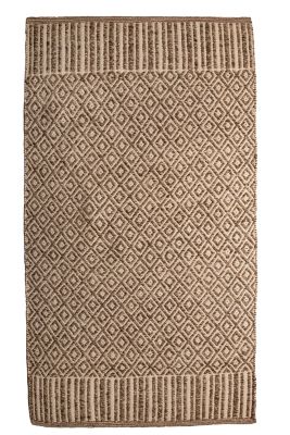 LuxenHome 4 ft. x 6 ft. Handwoven Brown/White Cotton/Polyester Rug, WHTXR638-L