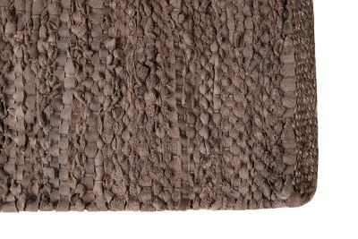 LuxenHome 3 ft. x 5 ft. Handwoven Gray Leather/Cotton Rug, WHTXR642-M I loved this rug