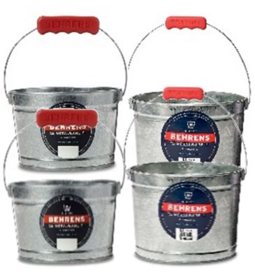 Behrens Galvanized Steel Paint Pails with Comfort Grips Bundle