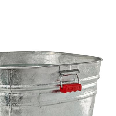 Image showing  12 gal. and 15.5 gal. Zinc Square Tubs with Comfort Grips, 2-Pack