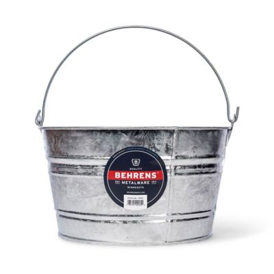 Image showing  4.25 gal. Hot-Dipped Zinc Steel Buckets with Comfort Grips, 2-Pack