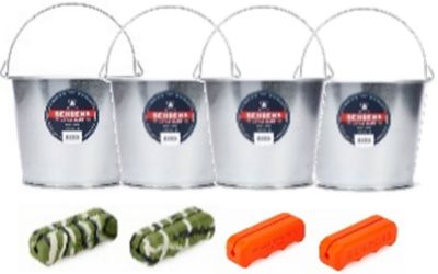 Behrens Galvanized Steel Beer Buckets with Comfort Grip Bundle