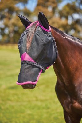 WeatherBeeta ComFiTec Deluxe Durable Mesh Horse Fly Mask with Ears and Nose