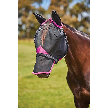 WeatherBeeta ComFiTec Deluxe Durable Mesh Horse Mask with Ears and Nose