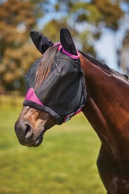WeatherBeeta ComFiTec Deluxe Durable Mesh Horse Fly Mask with Ears
