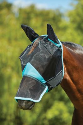 WeatherBeeta ComFiTec Deluxe Fine Mesh Horse Fly Mask with Ears and Nose