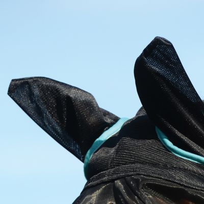 Image showing 2 th WeatherBeeta ComFiTec Deluxe Fine Mesh Horse Fly Mask with Ears and Nose