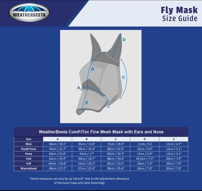 Image showing 5 th WeatherBeeta ComFiTec Deluxe Fine Mesh Horse Fly Mask with Ears and Nose
