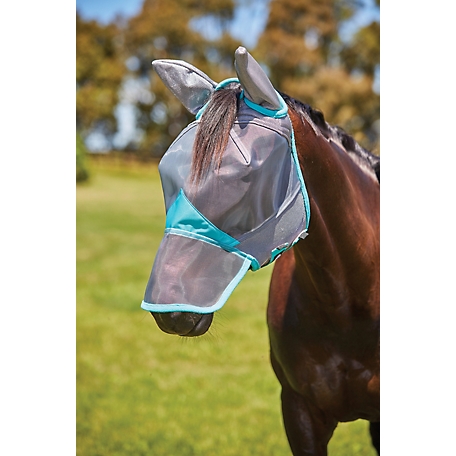 WeatherBeeta ComFiTec Deluxe Fine Mesh Horse Fly Mask with Ears and Nose