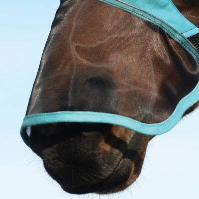 Image showing  ComFiTec Deluxe Fine Mesh Horse Fly Mask with Nose