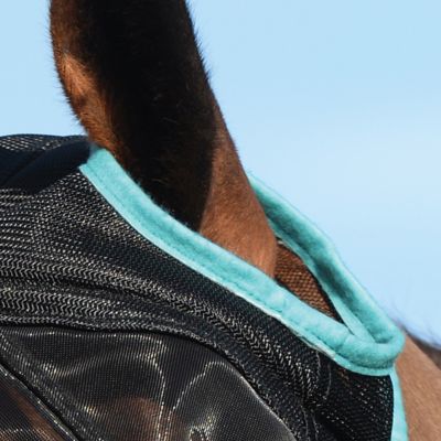 Image showing  ComFiTec Deluxe Fine Mesh Horse Fly Mask with Nose