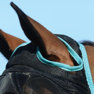 Image showing  ComFiTec Deluxe Fine Mesh Horse Fly Mask with Nose