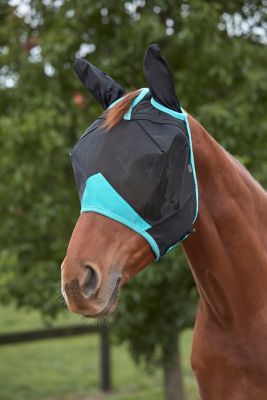 Image showing  ComFiTec Deluxe Fine Mesh Horse Fly Mask with Ears