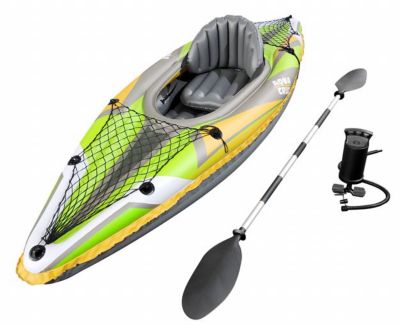 AQUACRUZ 1-Person Inflatable Kayak Set